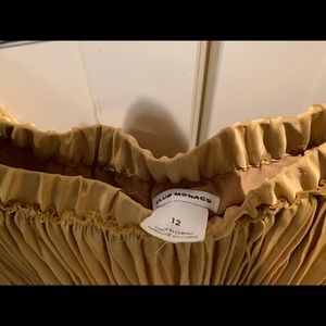 Club Monaco pleated skirt new $35,leather purse salmon $25,gold purse $5.00